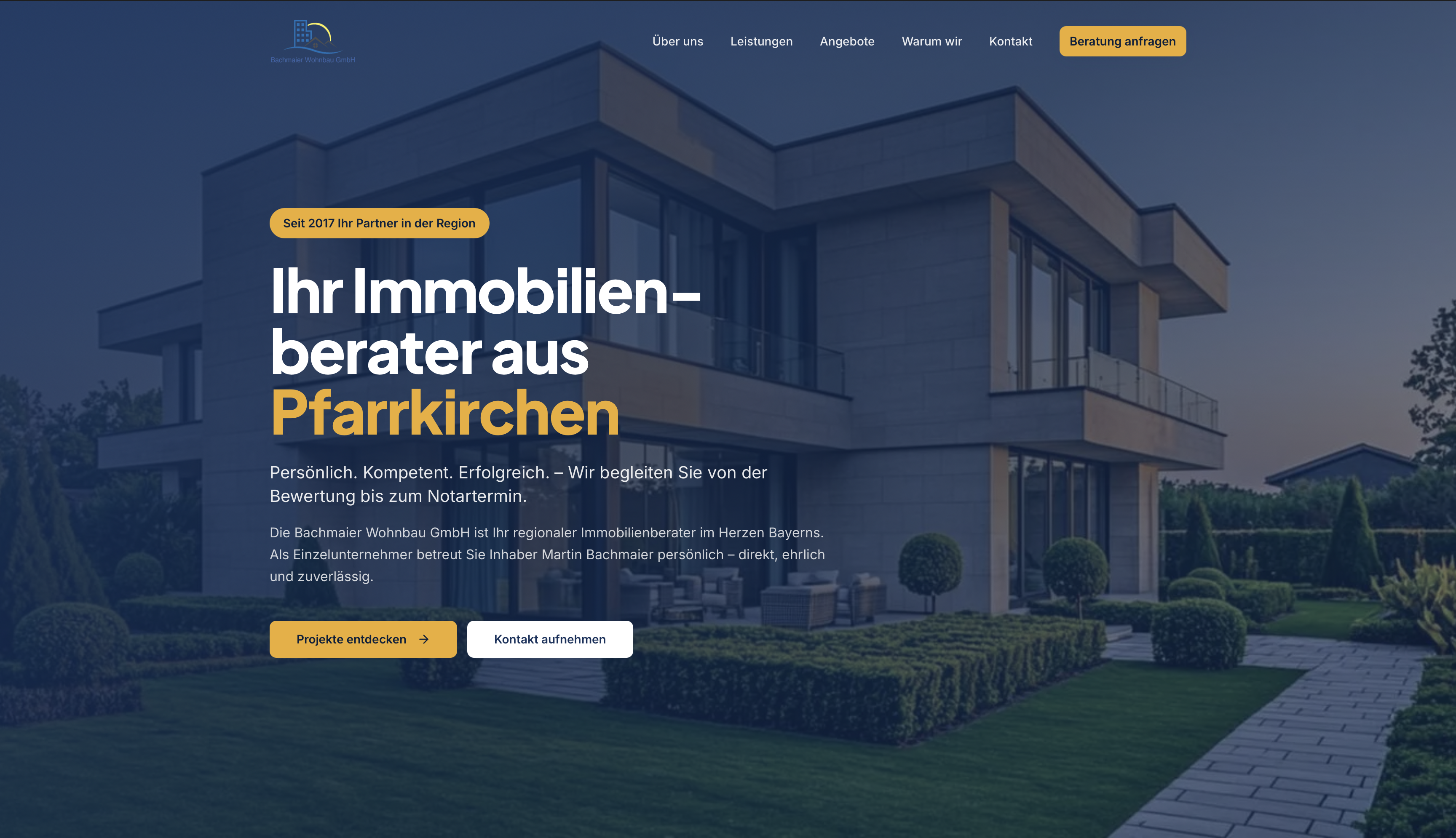 Website Bachmaier Wohnbau GmbH